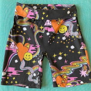 Nooworks Bike Shorts in Better Days Print Rainbows Stars Size M